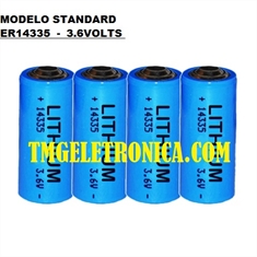 ER14335 - BATERIA LITHIUM 3,6V ER14335 Non-standard battery 2/3 AA Lithium 3.6 V - BATERIA LITHIUM 3,6V ER14335 - C/ Fios e Conector OU Terminais P/ Soldar